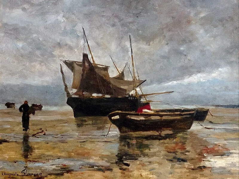 1843-Marie-Auguste Flameng - Barche da pesca - Museo di Belle Arti di Canca-Pau